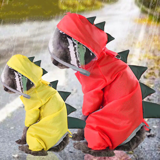 Dinosaur Raincoat for Pets / Chubasquero de dinosaurio para mascotas
